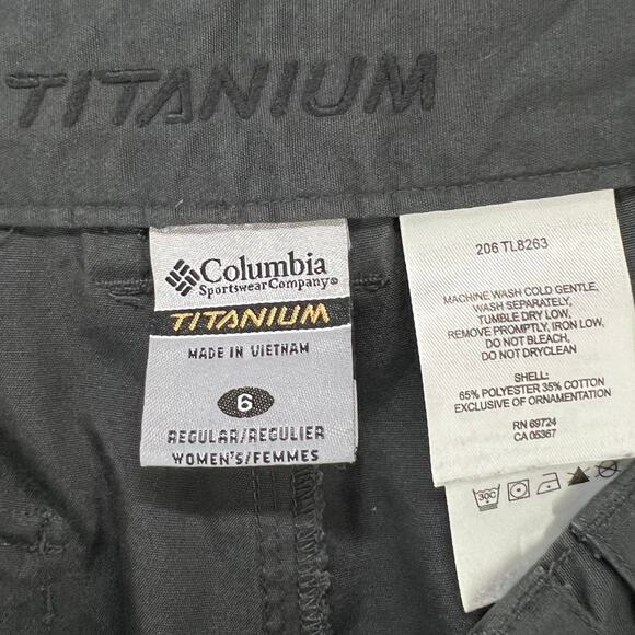 Columbia Titanium Cargo Pants Womens 6 Gray Pockets Utility Trail Hiking Outdoor - Picture 11 of 12